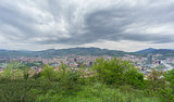 Bilbao skyline from Artxanda mountain, stormy day
