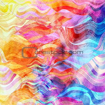abstract watercolor background wave