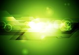 Shiny green tech abstract background