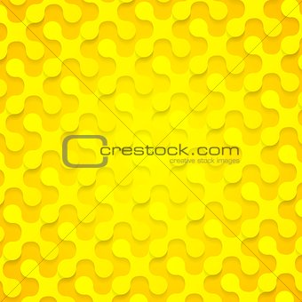 Bright yellow abstract shapes background texture