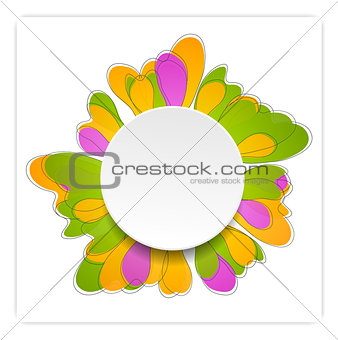 Abstract bright flower vector design