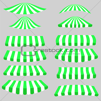 Green White Tents