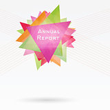 Abstract Background with Triangles and Lines. Annual Report Conc