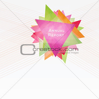 Abstract Background with Triangles and Lines. Annual Report Conc