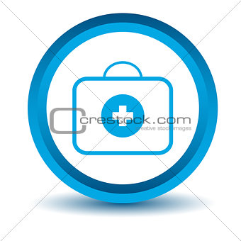 Blue doctor bag icon