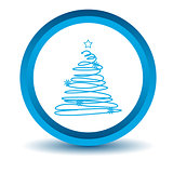 Blue fir-tree icon