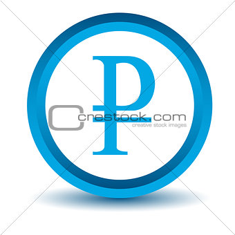 Blue ruble icon