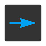 Arrow Axis X flat blue and gray colors rounded button