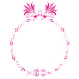 pink floral frame