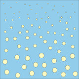 The yellow circles on a blue background abstract