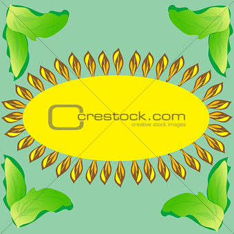 Sunflower abstract nature background postcard