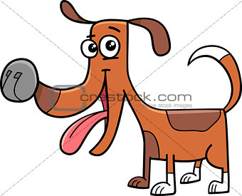 funny dog cartoon illustration