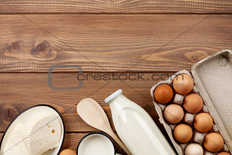 Milk, cheese and eggs