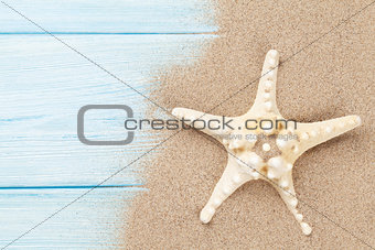 Sea sand with starfish