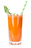 Fresh vegetable smoothie. Carrot juice