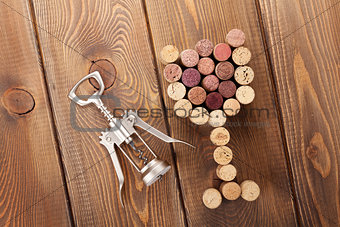 Glass shaped corks and corkscrew