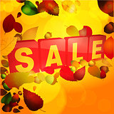 Autumn sale tabs background