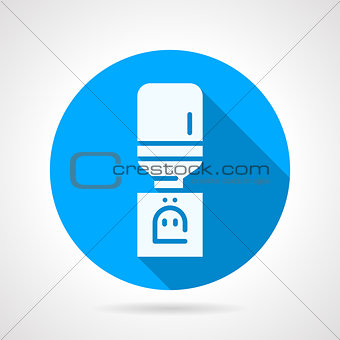 Electric cooler blue round vector icon