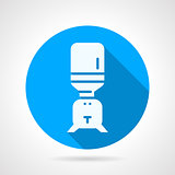 Purifier water blue round vector icon
