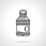 Flat line water bottle vector icon