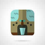 Water purifier flat color vector icon