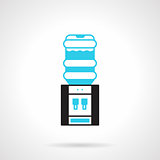 Office water cooler flat vector icon