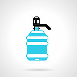 Water cooler bottle flat vector icon