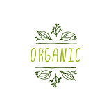 Organic - product label on white background.
