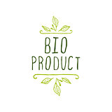 Bio product - label on white background.