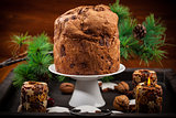 Chocolate panettone cake for Christmas