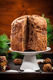 Chocolate panettone cake for Christmas