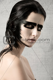 woman with creative make-up 