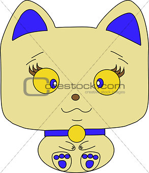 Darling cat for Your Desing on a white background.