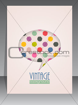Cool vintage scrapbook cover with speech bubble