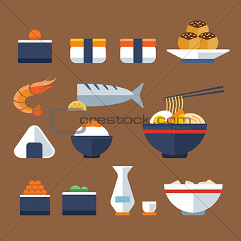 japan food flat icon
