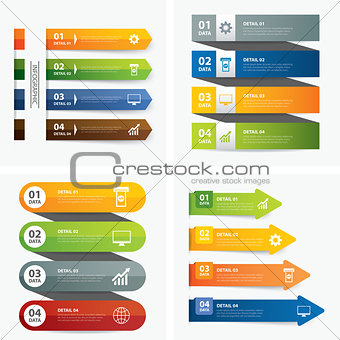 set of infographic templates