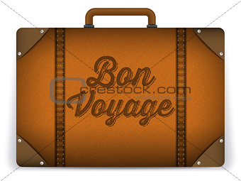 Brown Luggage Bag Illustration