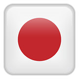 Japan Flag Smartphone Application Square Buttons