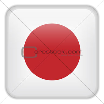 Japan Flag Smartphone Application Square Buttons