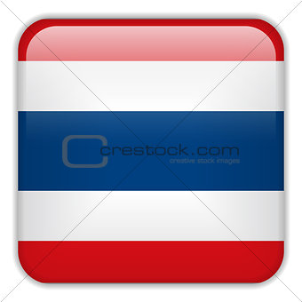 Thailand Flag Smartphone Application Square Buttons