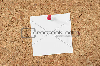 paper note on cork background