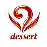 Abstract vector logo dessert and pastries