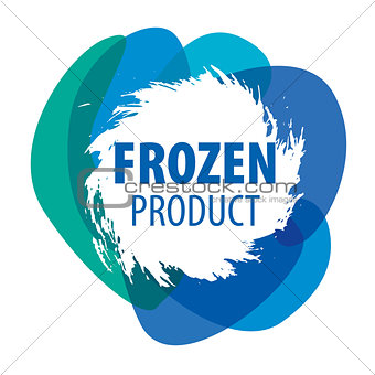 Blue vector logo for frozen products