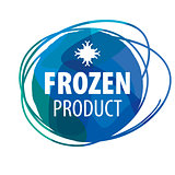 round blue vector logo for frozen products