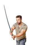 man with sword