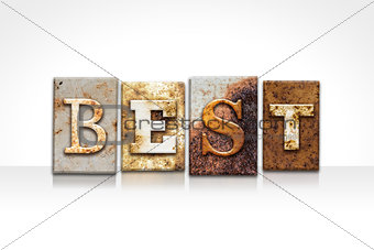 Best Letterpress Concept Isolated on White