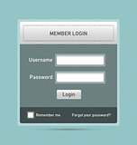 Member login website element