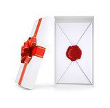 Envelope in gift box