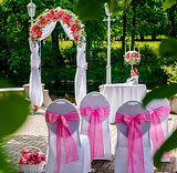 Wedding arch outdoors