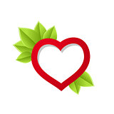 Heart with leaves